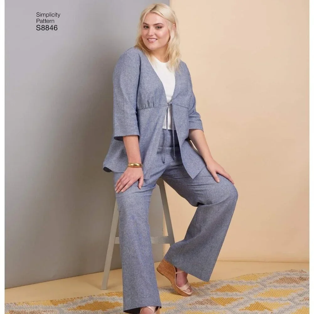 Simplicity Sewing Pattern 8846 10138 Top Blouse Jacket Pants Dress Size 10-18‎